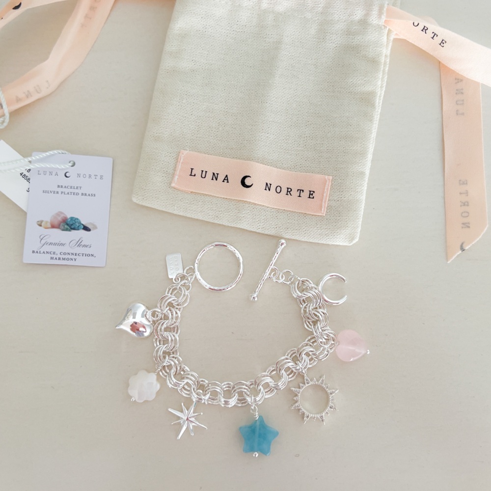VIRAL Luna Norte Charm Bracelet - Demure & Dreamy! ⭐️🩵🌙
